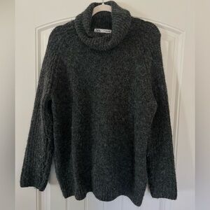Zara Charcoal Knit Turtleneck